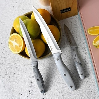 Набір ножів Fissman 3 пр. ROMERO 3CR13 сталь (2702) Набір ножів Fissman 3 пр. ROMERO 3CR13 сталь (2702)