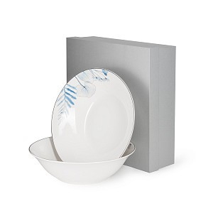 Набор из 2-х мисок Fissman LYON 22 см фарфора (14069)