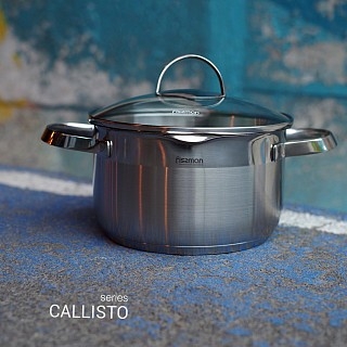 Кастрюля со стеклянной крышкой Fissman CALLISTO 24x11,5 см на 5 л (5208)