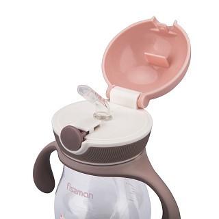 Пляшка для води Fissman 260 мл з трубочкою (6905)