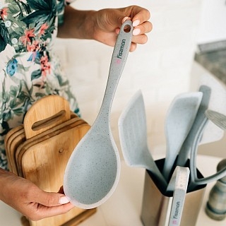 Ложка сервірувальна Fissman MAURIS GREY 30 см (11414)