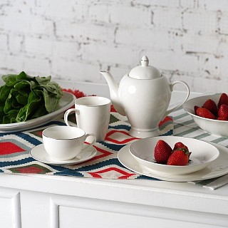 Кухоль Fissman ALEKSA 250 мл с блюдцем порцеляна (3899)