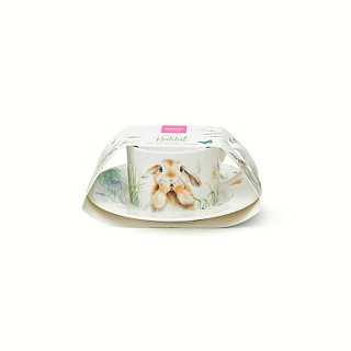 Кухоль Fissman RABBIT 200 мл з блюдцем порцеляна (13726)