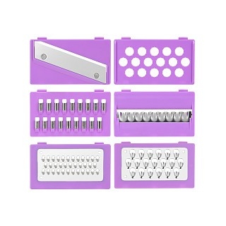 Терка Fissman шинковказ с контейнером 28x13x12 см с 6 сменными лезвиями. (18640)