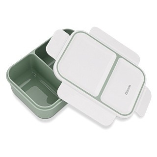 Ланч-бокс с двома відділенням Fissman 20x14x8см / 1300 мл (6769) Ланч-бокс с двома відділенням Fissman 20x14x8см / 1300 мл (6769)