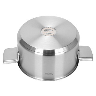 Кастрюля Fissman PREMIUM ONE 20x11 см/3,1 л со стеклянной крышкой нержавеющая сталь (15091)