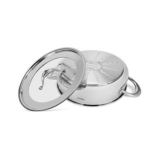 Сотейник Fissman ABSOLUTE PRO 26x7,5 см/3,9 л со стеклянной крышкой нержавеющая сталь (5548)