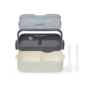 Ланч-бокс Fissman с регулируемым отделением 19,5х11,5х7,8 см 1000 мл, цвет серый пластик (16749)