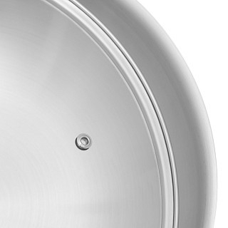 Глубокая сковорода Fissman AETERNUM 24x7 см со стеклянной крышкой нержавеющая сталь (15106)